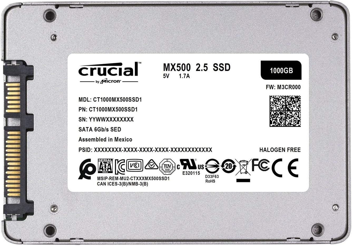 Crucial MX500 1TB Ansicht Crucial MX500 1TB: weitere Produktansicht