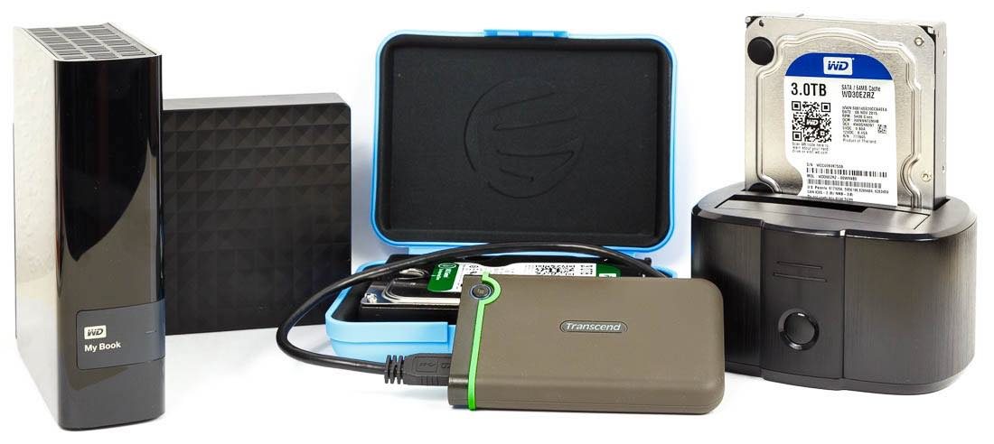 Externe Festplatten: Desktop-Festplatten, robuste portable Festplatte und Dockingstation