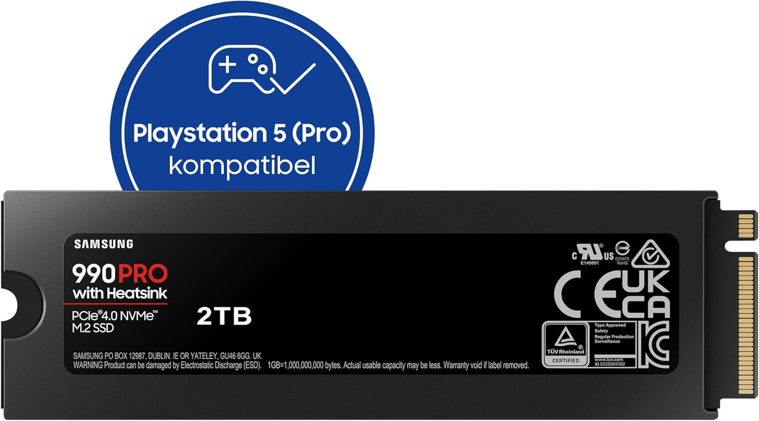Samsung 990 PRO 2TB mit Heatsink: weitere Produktansicht