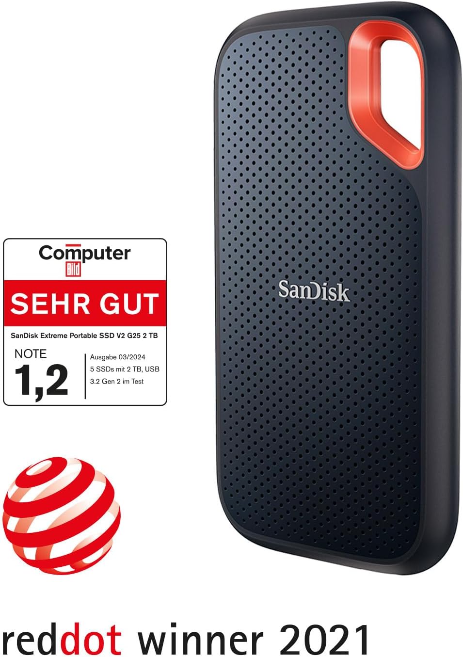 SanDisk Extreme Portable SSD 2TB: weitere Produktansicht