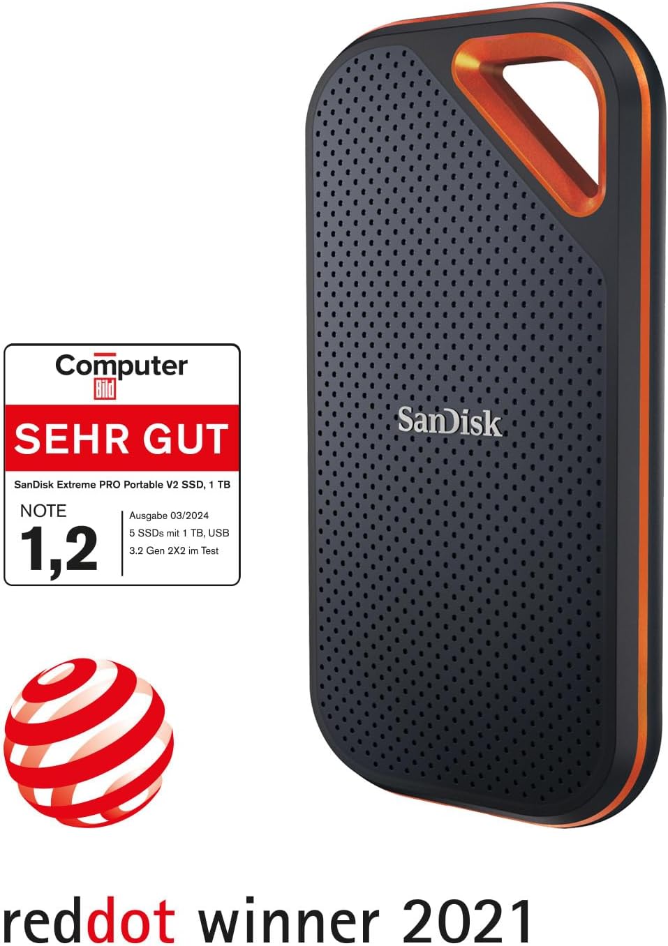 SanDisk Extreme PRO Portable SSD 1TB: weitere Produktansicht