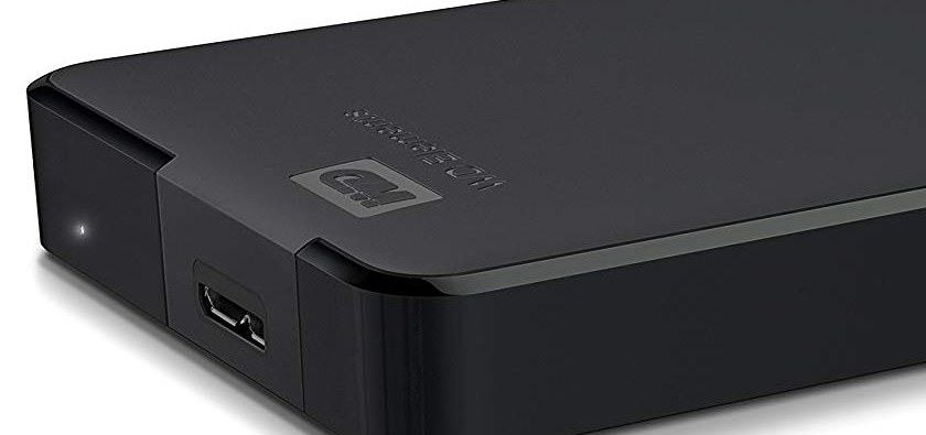 Micro-B-Buchse für USB 3.0 und Status-LED an der WD Elements Portable 4 TB